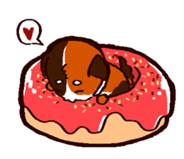 Super sticky tricolor mini dog sticker #10956729