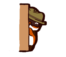 Super sticky tricolor mini dog sticker #10956745