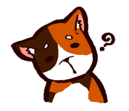 Super sticky tricolor mini dog sticker #10956747