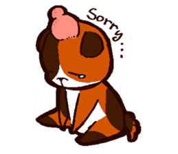 Super sticky tricolor mini dog sticker #10956748