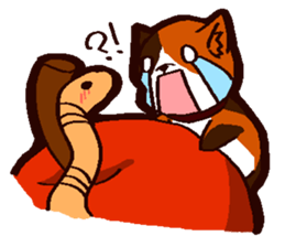 Super sticky tricolor mini dog sticker #10956749