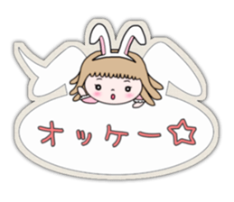Cute girl balloons sticker #10957116