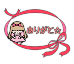 Cute girl balloons sticker #10957118