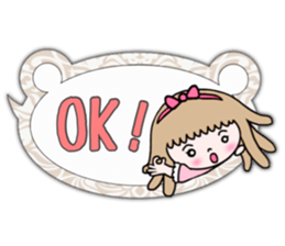 Cute girl balloons sticker #10957119