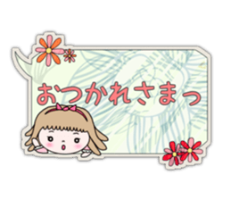 Cute girl balloons sticker #10957123