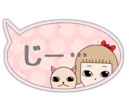 Cute girl balloons sticker #10957125