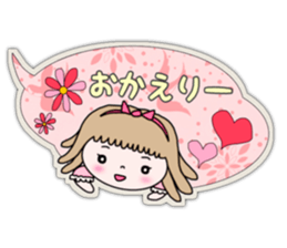 Cute girl balloons sticker #10957126
