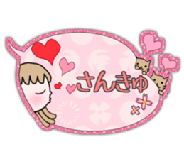 Cute girl balloons sticker #10957131