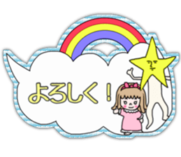 Cute girl balloons sticker #10957132
