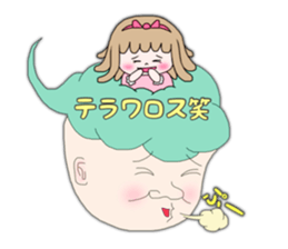 Cute girl balloons sticker #10957134