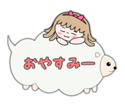 Cute girl balloons sticker #10957139