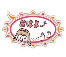 Cute girl balloons sticker #10957140