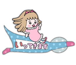 Cute girl balloons sticker #10957142