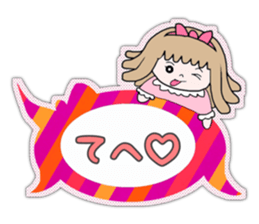 Cute girl balloons sticker #10957143