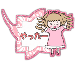 Cute girl balloons sticker #10957146