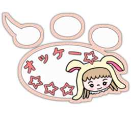 Cute girl balloons sticker #10957147