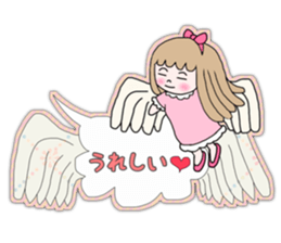 Cute girl balloons sticker #10957148