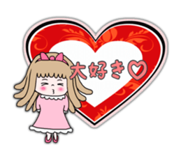 Cute girl balloons sticker #10957149