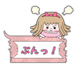 Cute girl balloons sticker #10957151