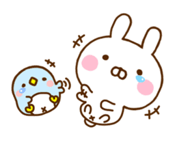 Rabbit Usahina & Penguin sticker #10957603