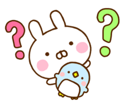 Rabbit Usahina & Penguin sticker #10957624