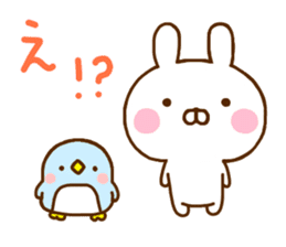 Rabbit Usahina & Penguin sticker #10957630
