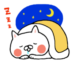Everyday life sticker of white cat. sticker #10958320
