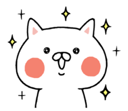 Everyday life sticker of white cat. sticker #10958340