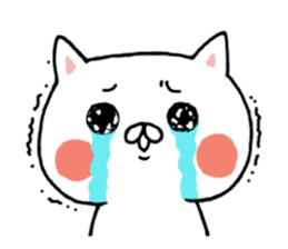 Everyday life sticker of white cat. sticker #10958344