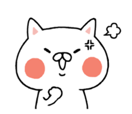 Everyday life sticker of white cat. sticker #10958345