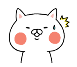 Everyday life sticker of white cat. sticker #10958346