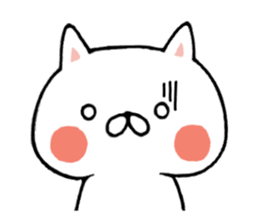 Everyday life sticker of white cat. sticker #10958347