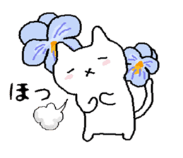 Handwritten kittens with spring flowers sticker #10959263