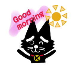 Black cat weather sticker #10959473