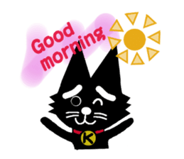 Black cat weather sticker #10959473