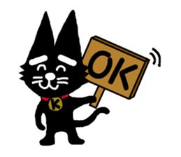 Black cat weather sticker #10959476