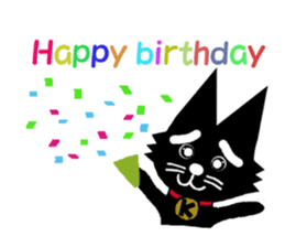 Black cat weather sticker #10959494