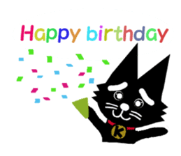 Black cat weather sticker #10959494