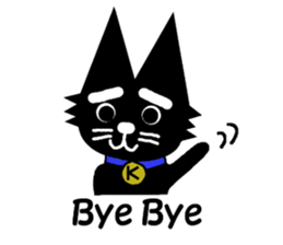 Black cat weather sticker #10959503