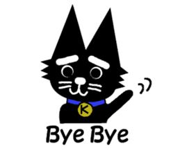 Black cat weather sticker #10959503