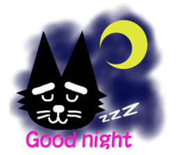 Black cat weather sticker #10959510