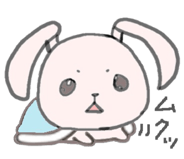 cute pink rabbit sticker sticker #10961232