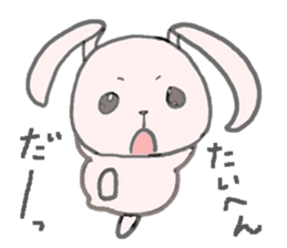 cute pink rabbit sticker sticker #10961233