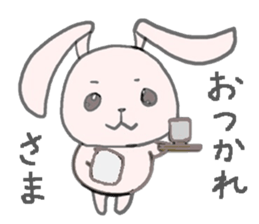 cute pink rabbit sticker sticker #10961236