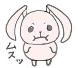 cute pink rabbit sticker sticker #10961237