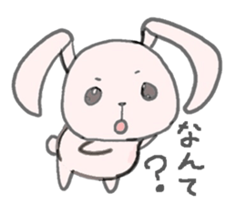 cute pink rabbit sticker sticker #10961238