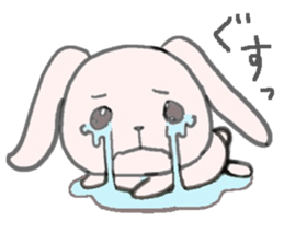 cute pink rabbit sticker sticker #10961241