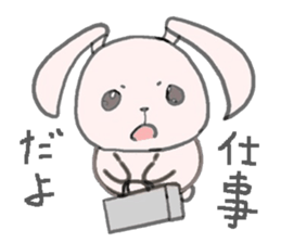 cute pink rabbit sticker sticker #10961242