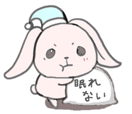 cute pink rabbit sticker sticker #10961243