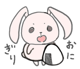 cute pink rabbit sticker sticker #10961244
